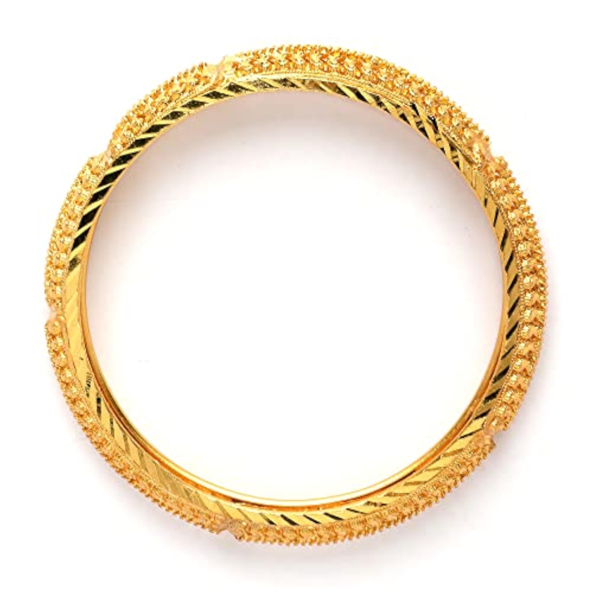 Set of 4 Plated Traditional Handcrafted Bangles (2.6)